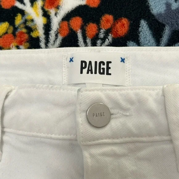 Paige- Jolie Cargo Pants Straight Leg in Crisp White Sz: 28 - Picture 4 of 7